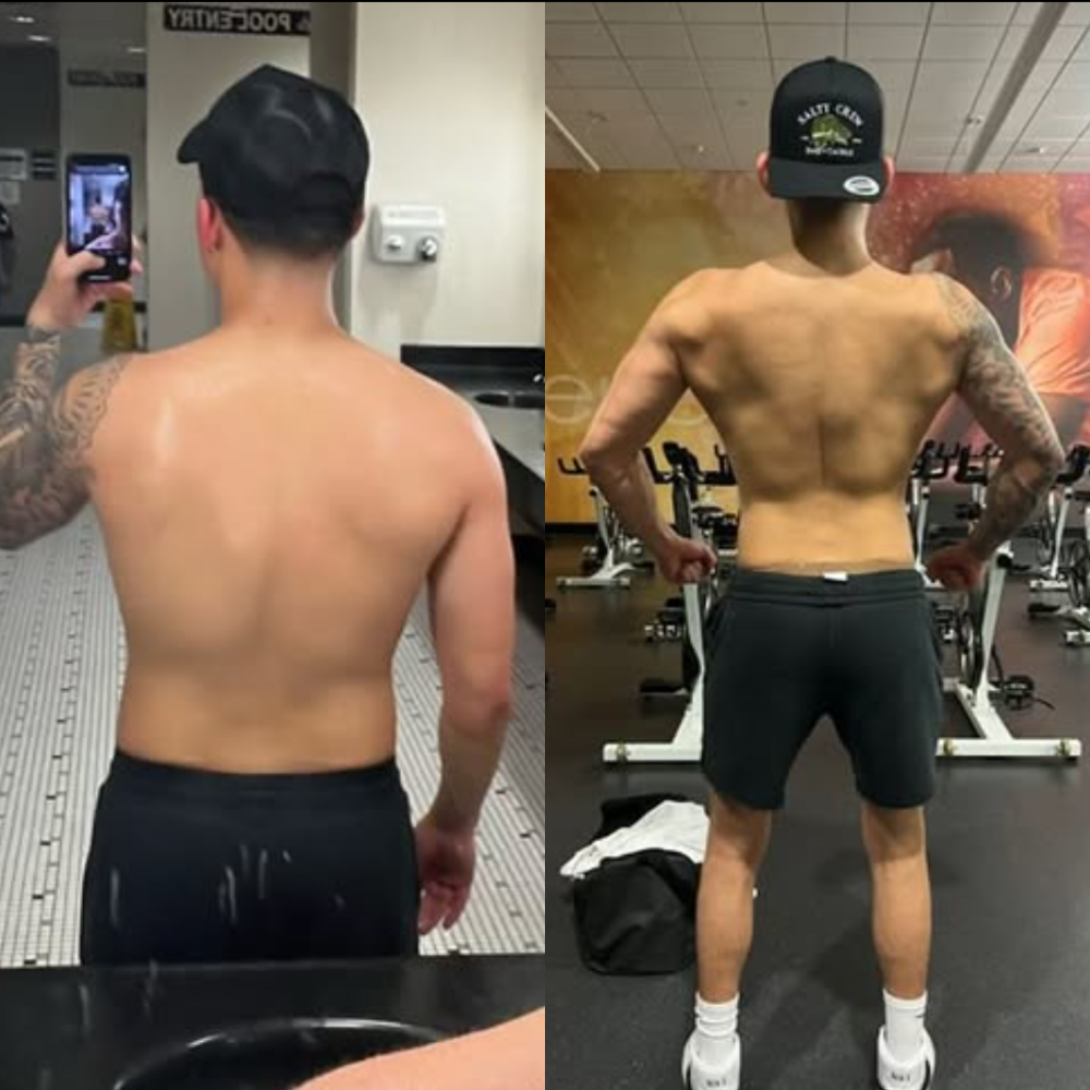 Before and after weight loss results with personal trainer in West Covina for busy men
