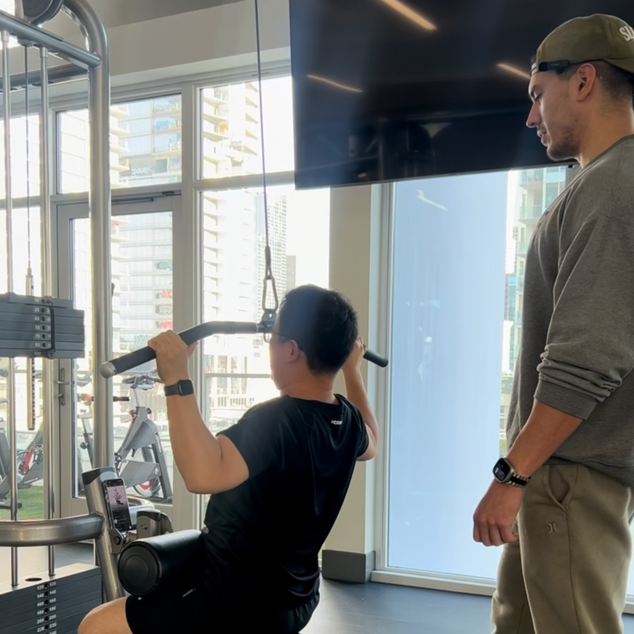 Personal trainer in West Covina coaching busy man to improve strength and energy.