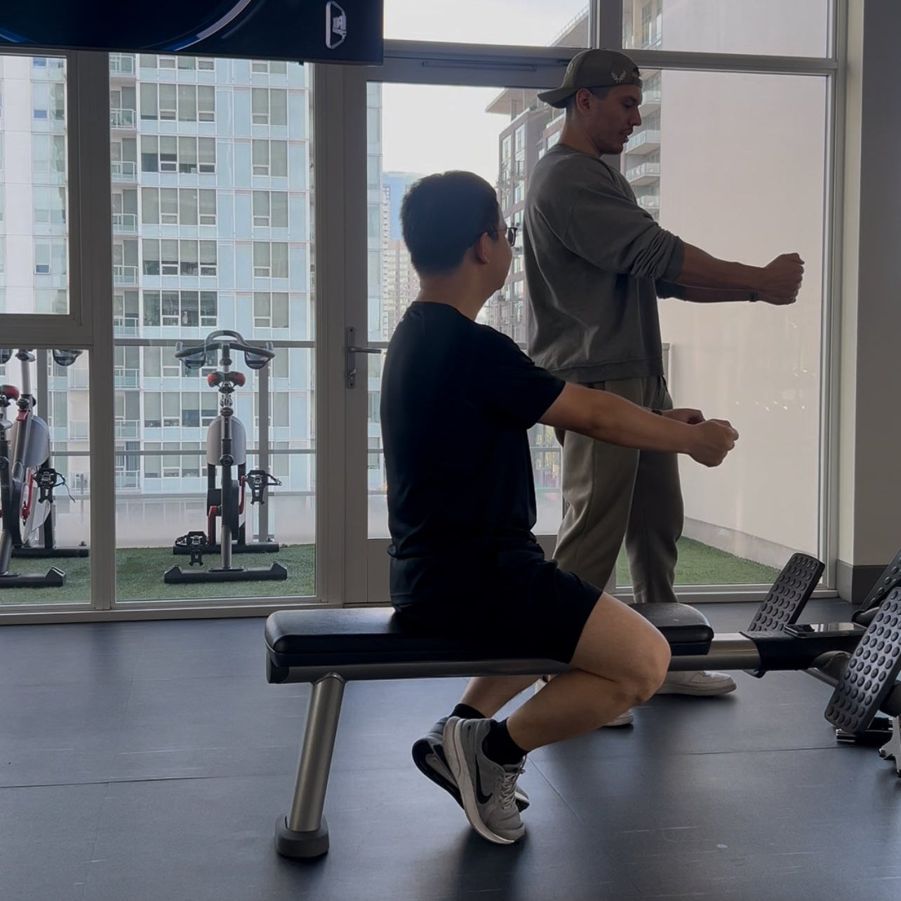 Personal trainer for weight loss in West Covina helping busy man with desk job build muscle